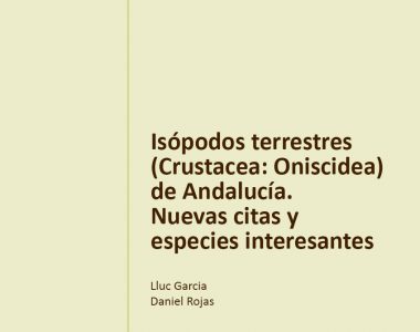 Nuevos datos para Cádiz sobre isópodos en la Revista de la SGHN.