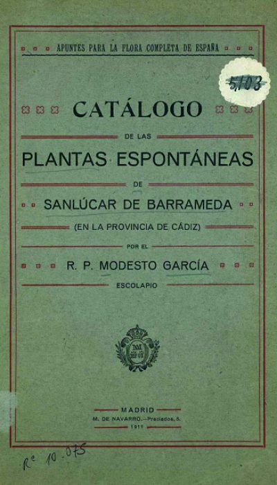1911_Catalogo plantasSanlucar